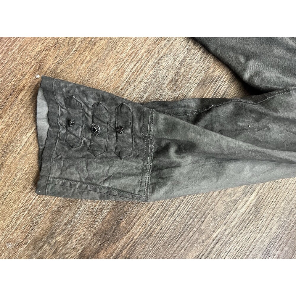 Parsley And Sage Gray Ruched Art To Wear Top Lagenlook Women’s M Buttons Fall - Picture 11 of 16